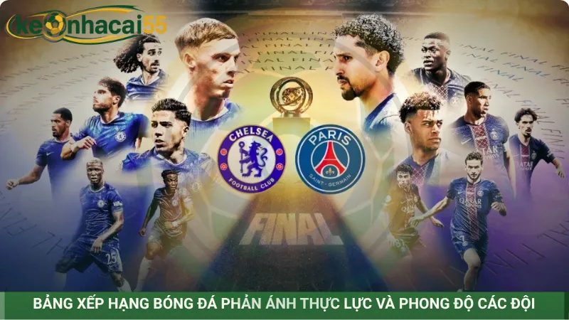 Bảng xếp hạng bóng đá phản ánh thực lực và phong độ các đội